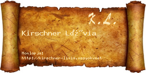 Kirschner Lívia névjegykártya