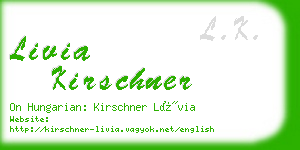 livia kirschner business card